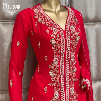 Rani Pink Georgette Sharara Suit