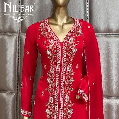 Rani Pink Georgette Sharara Suit