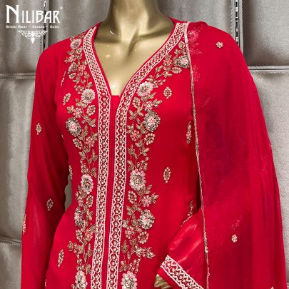 Rani Pink Georgette Sharara Suit