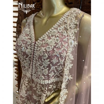 Lilac Net Palazzo Suit