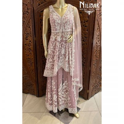 Lilac Net Palazzo Suit
