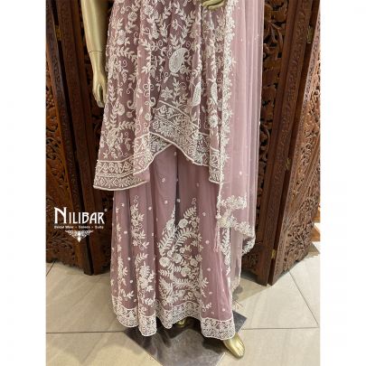 Lilac Net Palazzo Suit
