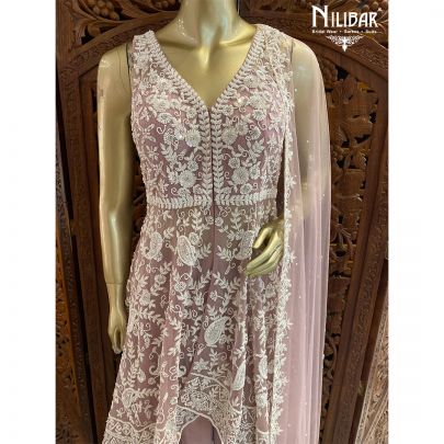 Lilac Net Palazzo Suit