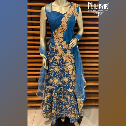 Persian Blue Silk Lehenga