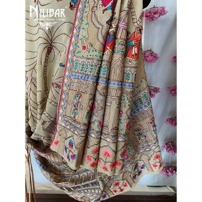 Pista Georgette Thread Dupatta