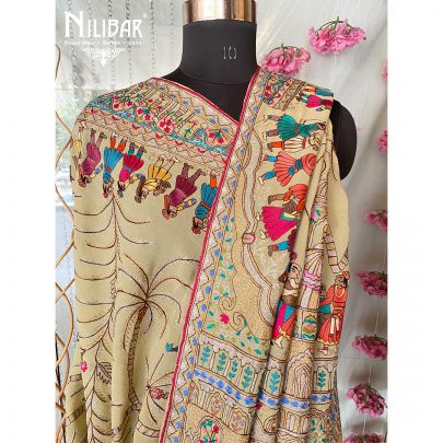 Pista Georgette Thread Dupatta