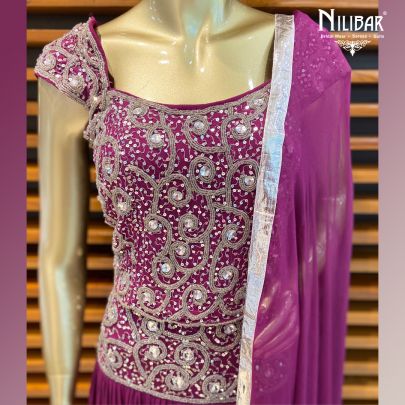 Mulberry Georgette Lehenga