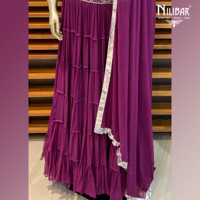 Mulberry Georgette Lehenga