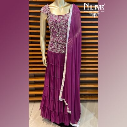 Mulberry Georgette Lehenga
