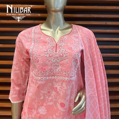 Baby Pink Cotton Kurta Set