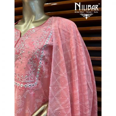 Baby Pink Cotton Kurta Set