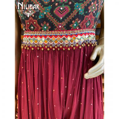 Garnet Red Georgette Jumpsuit