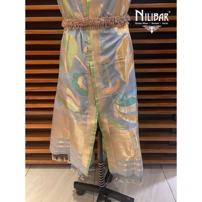 Silver Silk Dupatta
