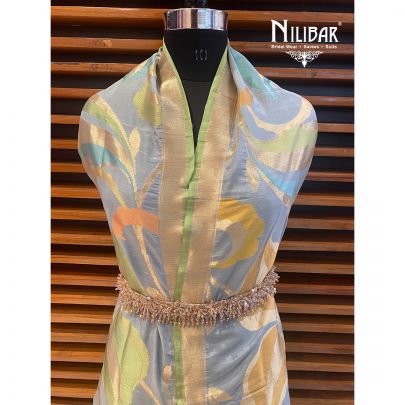 Silver Silk Dupatta