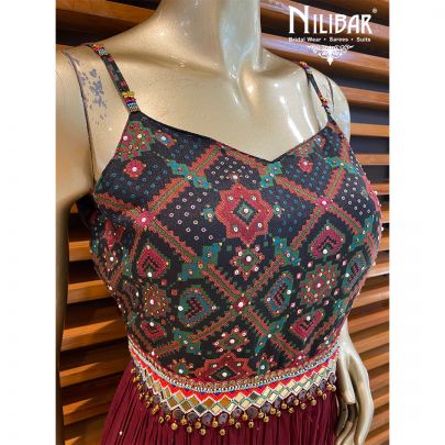 Garnet Red Georgette Jumpsuit