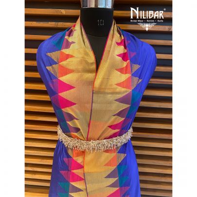 Blue Silk Dupatta