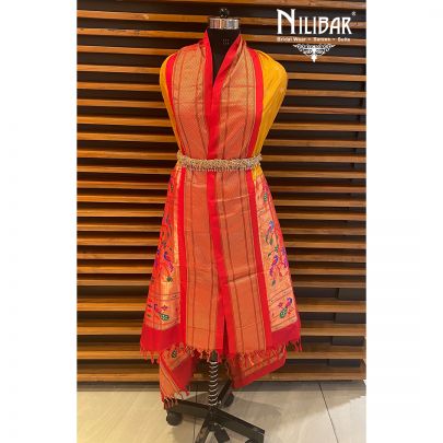 Yellow Silk Dupatta
