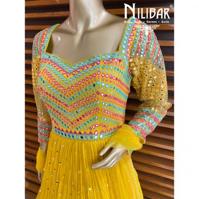 Pineapple Georgette Anarkali Suit