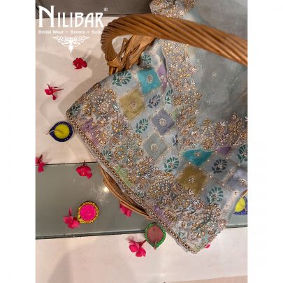 Smoky Slate Silk Unstitched Suit