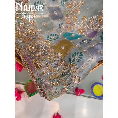 Smoky Slate Silk Unstitched Suit