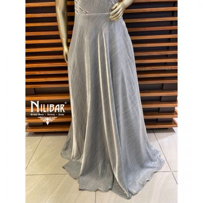 Silver Grey Silk Gown