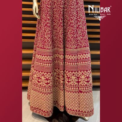 Tomato Red Silk Bridal Lehenga