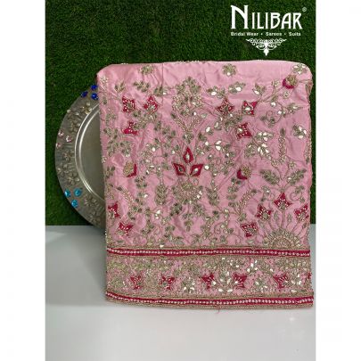 Pink Silk Unstitched Suit