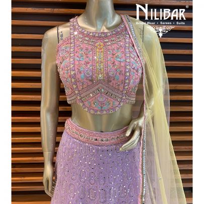Lemonade pink Silk Lehenga