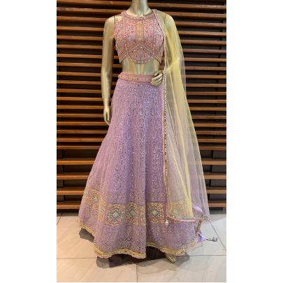 Lemonade pink Silk Lehenga
