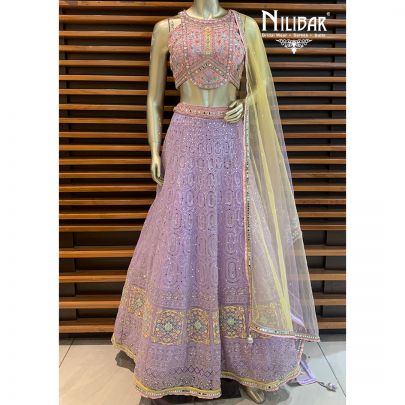 Lemonade pink Silk Lehenga