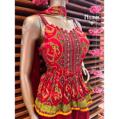 Rossa Corsa Georgette Palazzo Suit