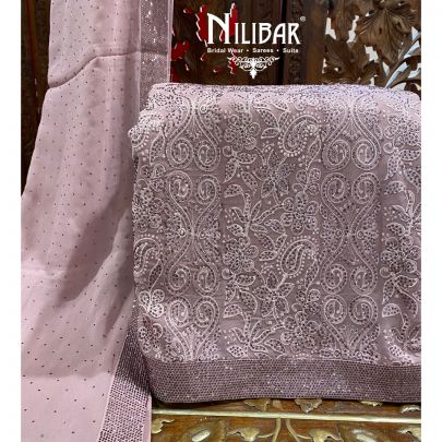 Lilac Georgette Unstitched Suit