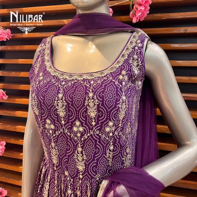 Boysenberry Purple Georgette Anarkali Suit