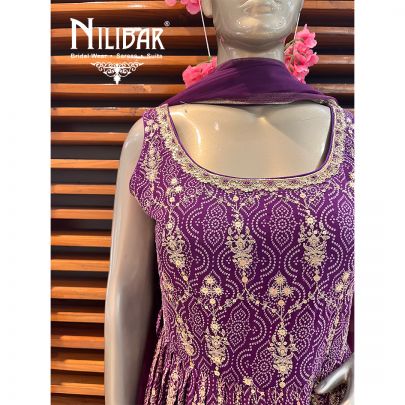 Boysenberry Purple Georgette Anarkali Suit