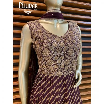 Wine Silk Palazzo Suit