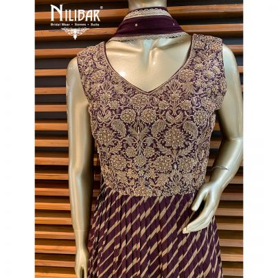 Wine Silk Palazzo Suit