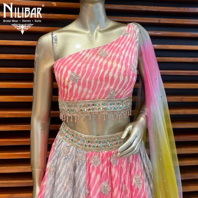 Colorful Chinon Lehenga