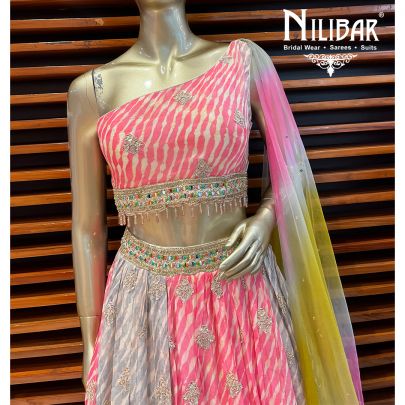 Colorful Chinon Lehenga