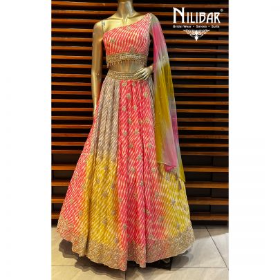 Colorful Chinon Lehenga