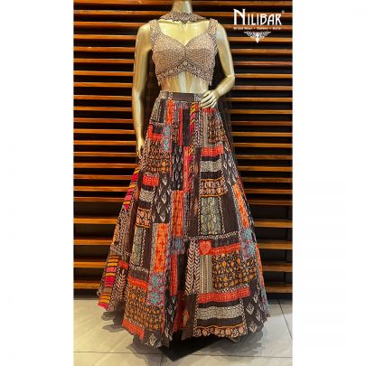 Colorful Silk Casual Lehenga