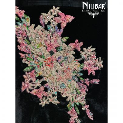 Jade Black Velvet Unstitched Suit 