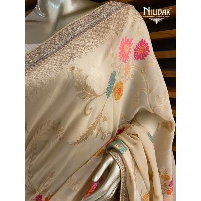 Beige Georgette Banarasi Saree