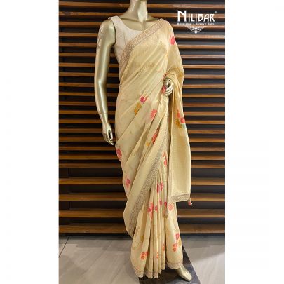 Beige Georgette Banarasi Saree