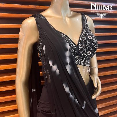 Black Georgette's Saree