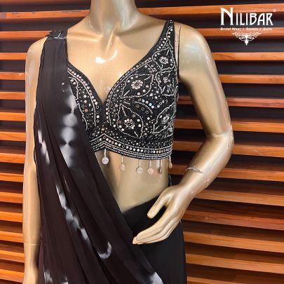 Black Georgette's Saree
