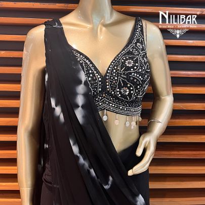 Black Georgette's Saree