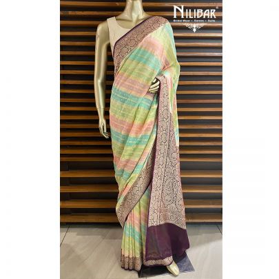 Multicolored Georgette Banarasi Saree