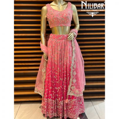 Light Pink Georgette Lehenga