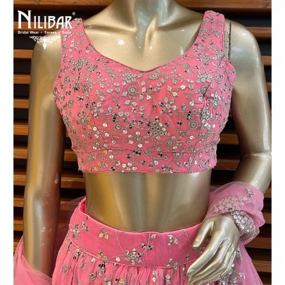 Light Pink Georgette Lehenga