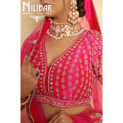 Rani Pink Silk Bridal Lehenga